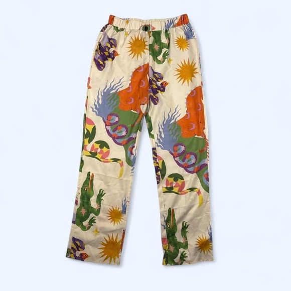 Pants - Alemias Inspired Multicolored Seeker Print Pants with Elastic Waistband